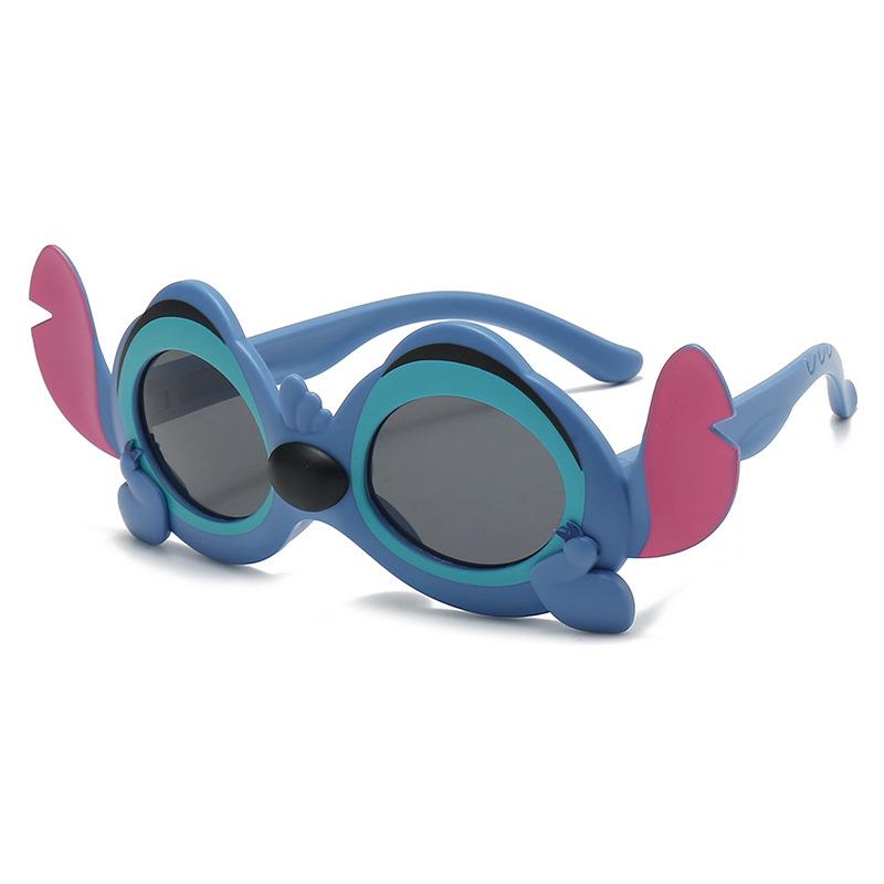 Smart Baby new cartoon children's sunglasses cute cartoon baby sunglasses silicone stitch glasses soft frame