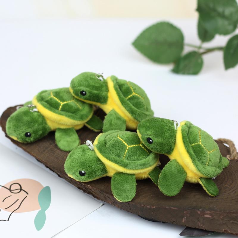 Cartoon Mini Trumpet Turtle Plush Toy Turtle Doll Backpack Keychain Pendant Toss Grasper Small Doll