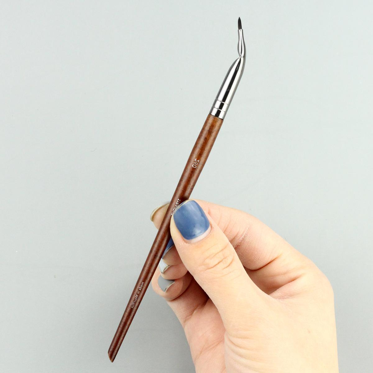M260 Natural Wood Angled Eyeliner Brush, Fine Eyeshadow Brush, Lip Brush, Concealer Brush, Cangzhou Makeup Brush, Cangzhou Source