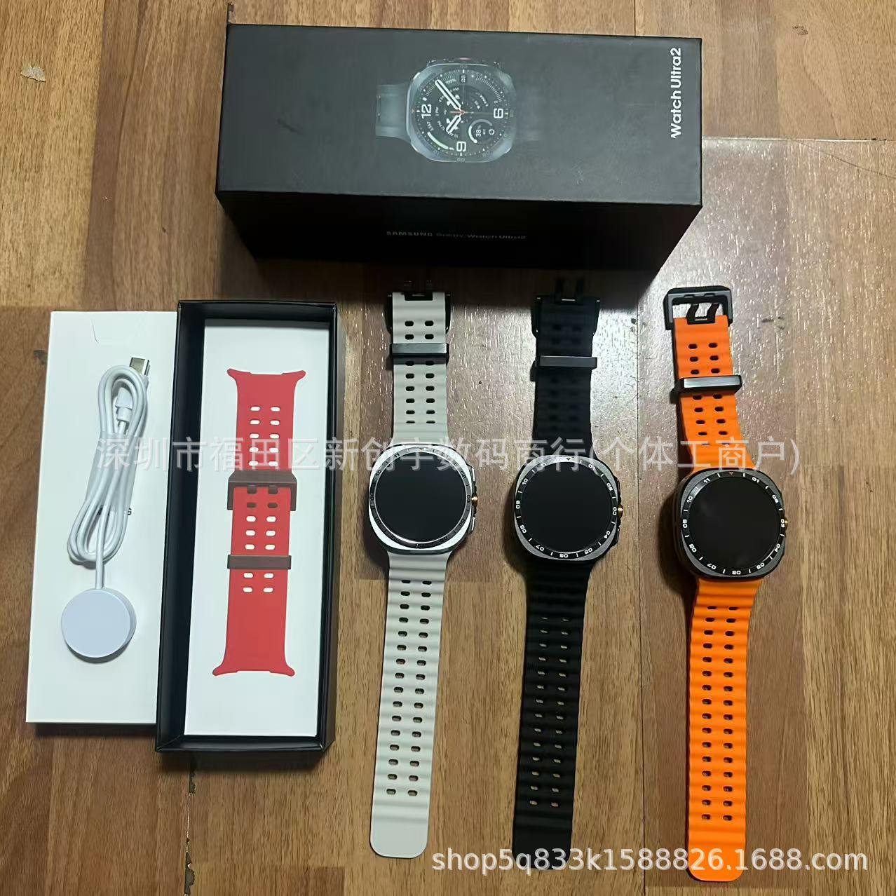 Huaqiangbei Galaxy Watch Ultra2 smartwatch, featuring the original startup logo, a popular export model