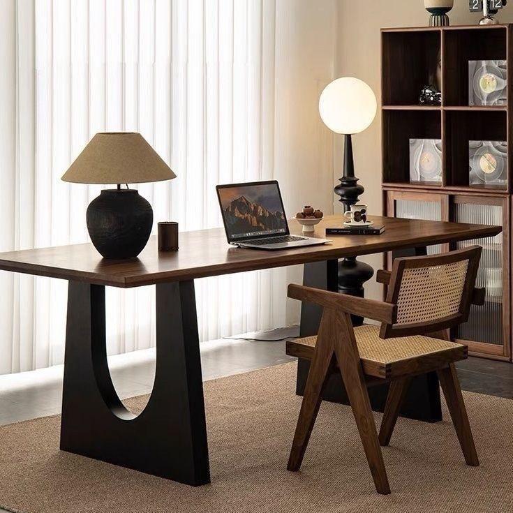 Simple and Traditional Style Office Desk for Home Use, Tea Table for Living Room, Study, Large Long Work Desk, Large Dining Table for Home Dining Room