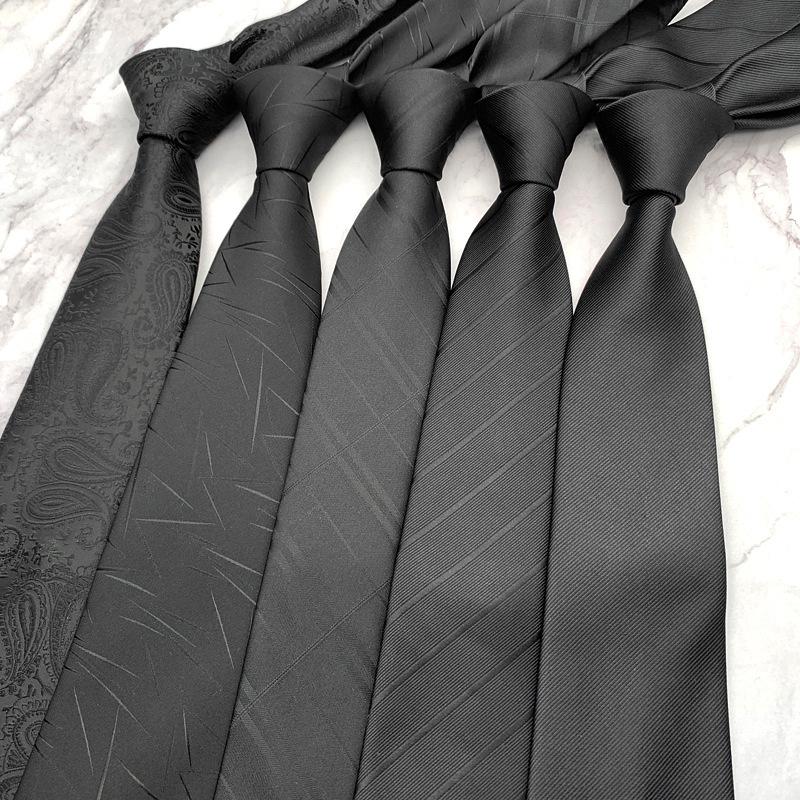 Black Tie Male Work Workplace Salesman Formal Work Dress Business Tie High Quality Hand Width 8cm