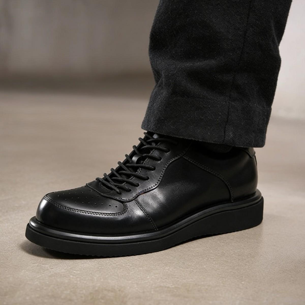 66-10 Black Samurai Fashion Sneakers Trendy Casual Leather Small Black Shoes Workwear Shoes Sneakers Air Force One Men's Shoes
