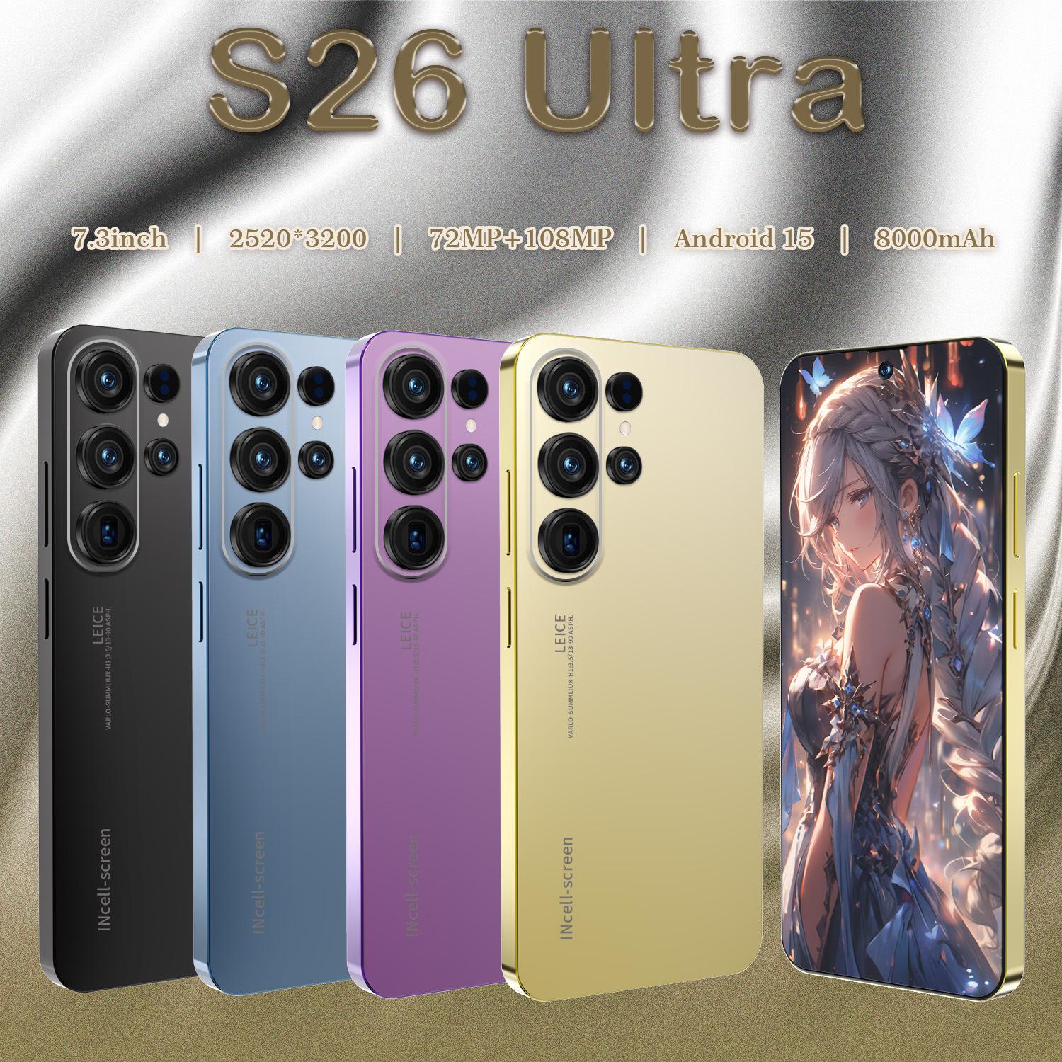 Cugo New Cross-Border Mobile Phone S26Ultra2+16 Android 15 6.8-Inch 16 Million Pixel Cross-Border Smartphone