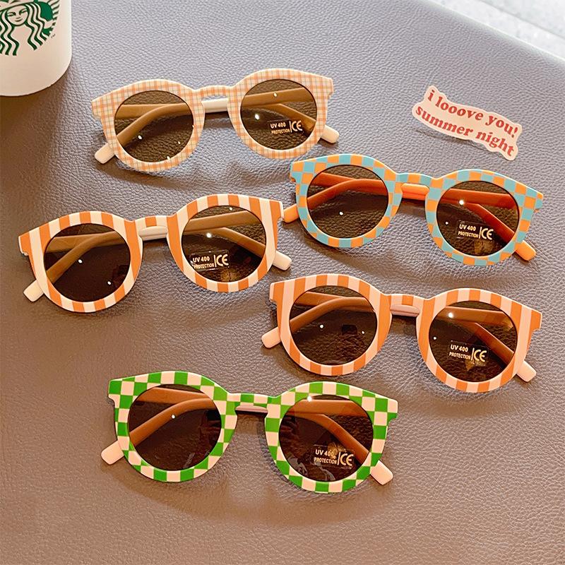 Children's Sunglasses Boys and Girls Sunglasses Fashionable 5 Anti-UV No Eye Injury 3 Year Old Baby Glasses