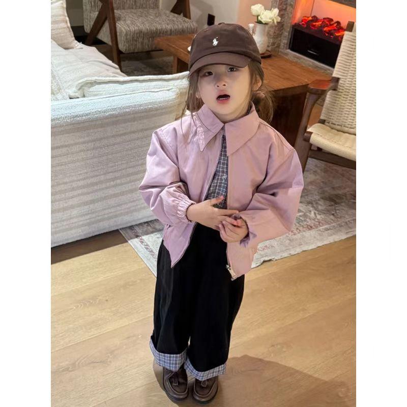 Korean Style Children's Clothing for Boys and Girls, Reversible Jacket, 2026 Autumn New Fashion Stylish Jacket for Baby Girls