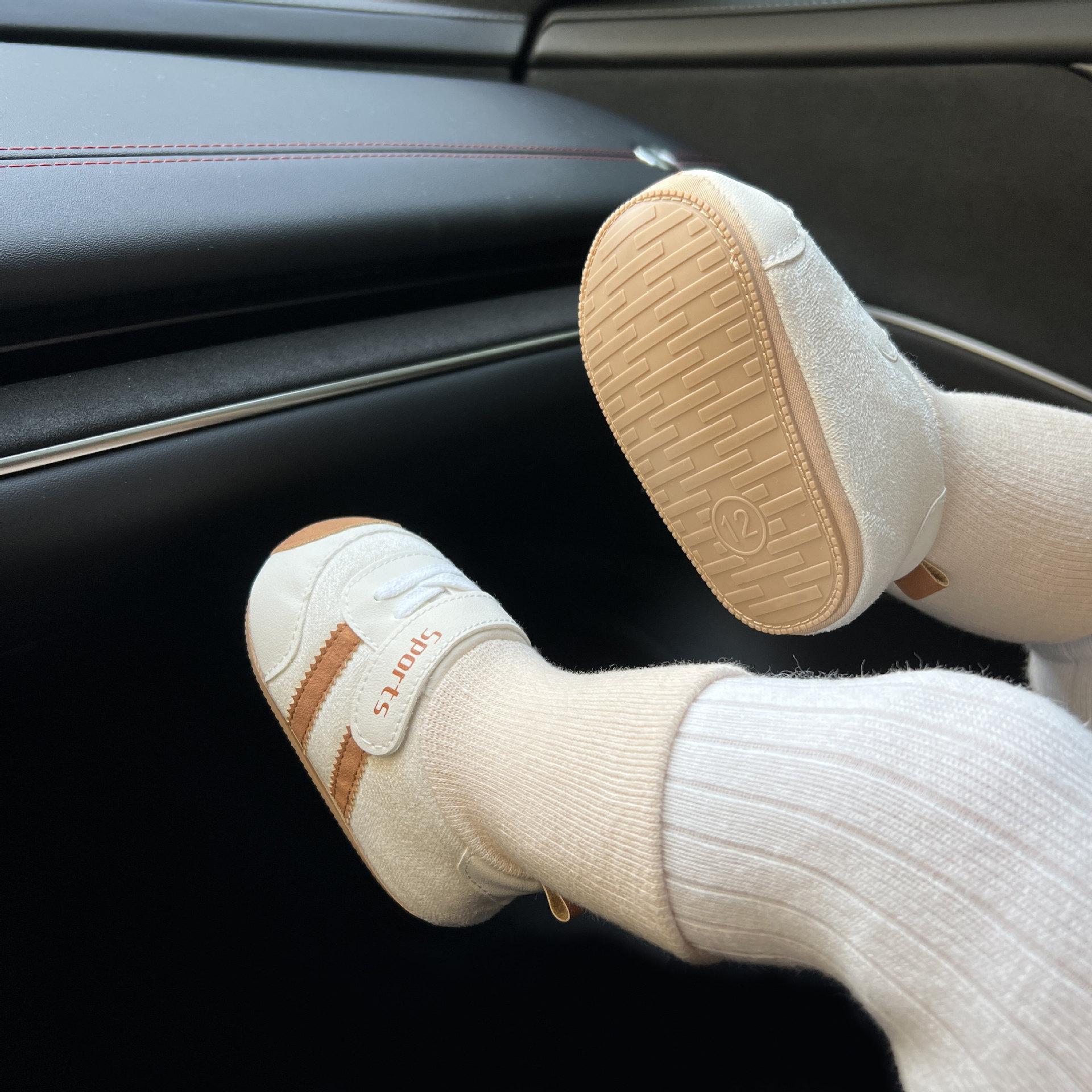 Spring and Autumn Baby Shoes for 0-1 Year Old Boys and Girls, Soft-Soled Shoes and Socks for 3-6-12 Months, Pre-Walking Shoes, Non-Slip Cloth Shoes for Learning to Walk