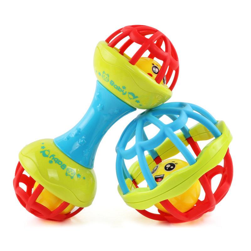 Baby Men and Women Early Education Hand Scratch Ball Rattle Fitness Soft Rubber Hand Rattle Tooth Rubber Hand Scratch Ball Baby Toy 0-1 Years Old