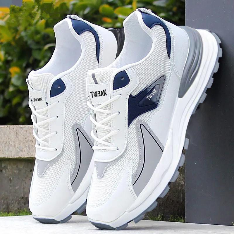 Men's Running Shoes Spring and Autumn New Breathable Mesh Casual Shoes Cross-Border Trendy Sports Shoes Soft Sole Student Dad Shoes