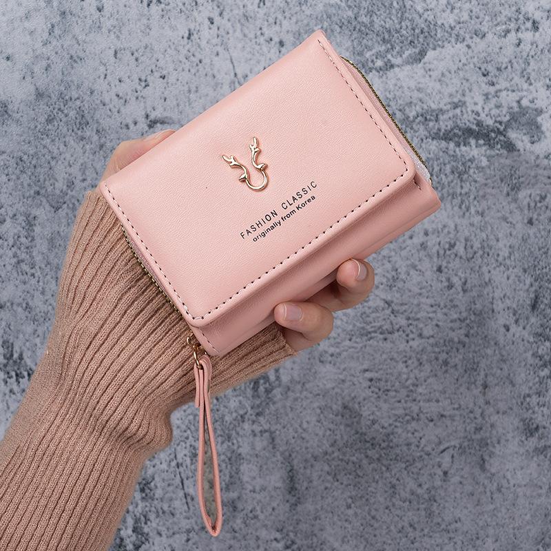 Cross-Border Women's Small Wallet, New Leather Clutch Coin Purse, Two-In-One Zipper, 70% off Card Slots, Integrated Storage Bag