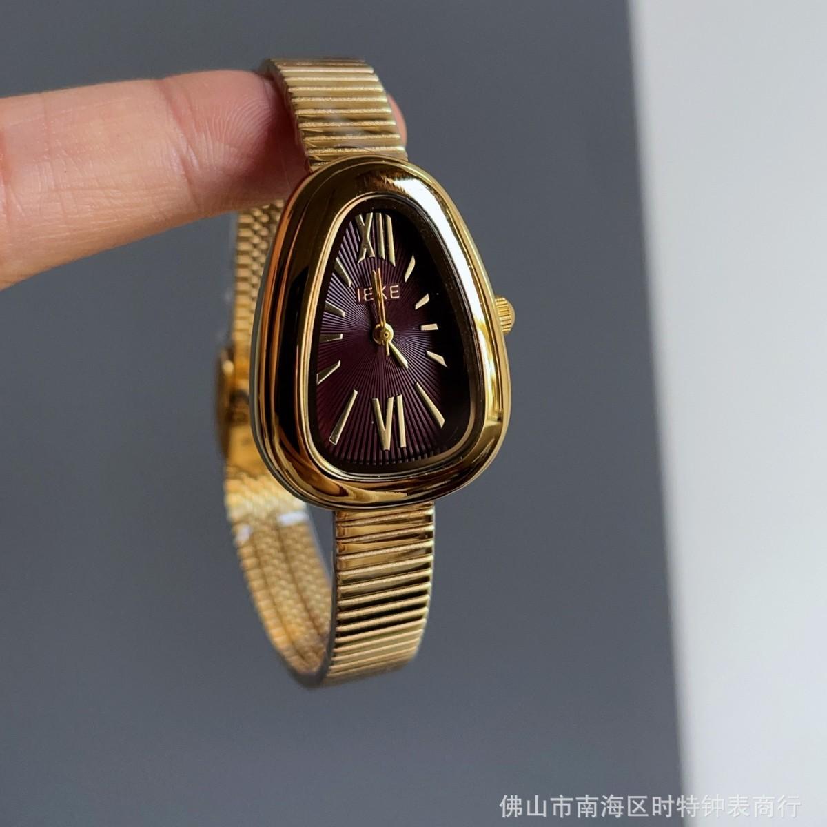 IEKE Vintage Ankora Red Series Chain Watch Women's Light Luxury High Sense TikTok Fast Hand Live Women's Watch