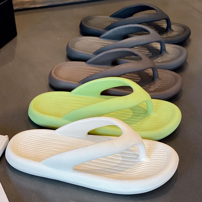2026 New Model Simple Eva Thick-Soled Slippers for Men, Summer Non-Slip, Suitable for Outdoor Wear, Flip-Flops with a Soft Feel