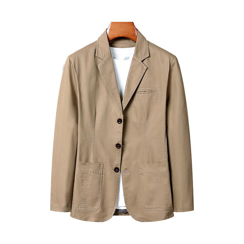 Cross-border 2024 new casual suit men's spring and autumn cotton handsome loose coat men's single western coat wholesale