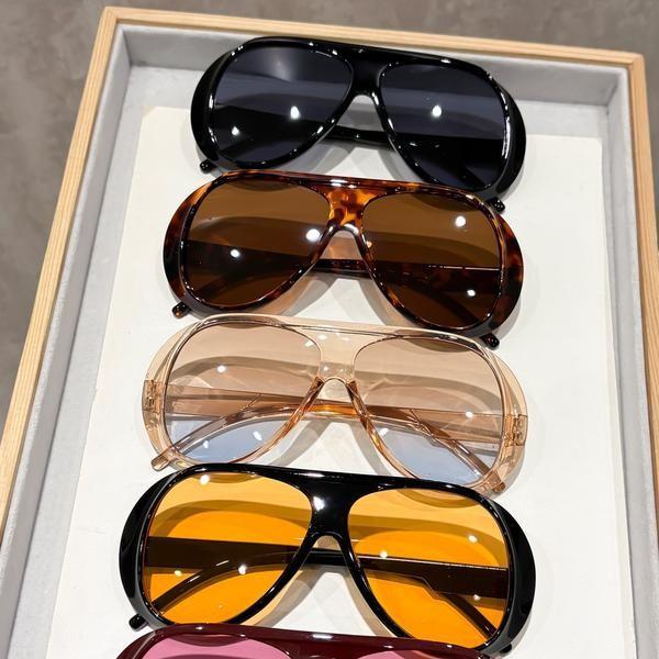5 Pairs of Large-Frame Aviator Sunglasses for Women, High-End Set, European and American Fashion Sunglasses, Anti-Uv Sunglasses for Men