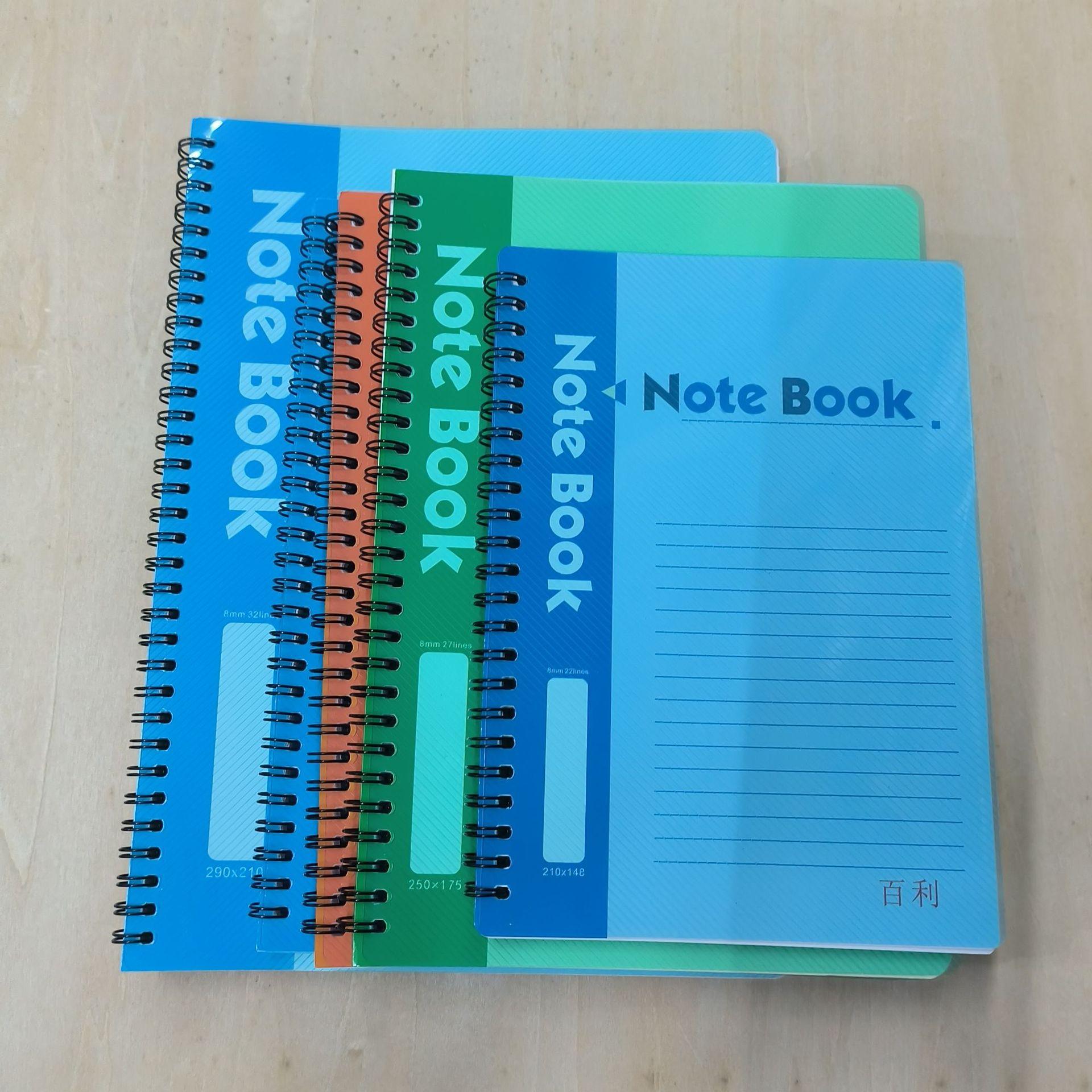 Coil Notepad A5 Notebook A4 Business Notebook B5 Double Coil Rubber Surface Spiral Notebook Bailey Accounting Water Notebook