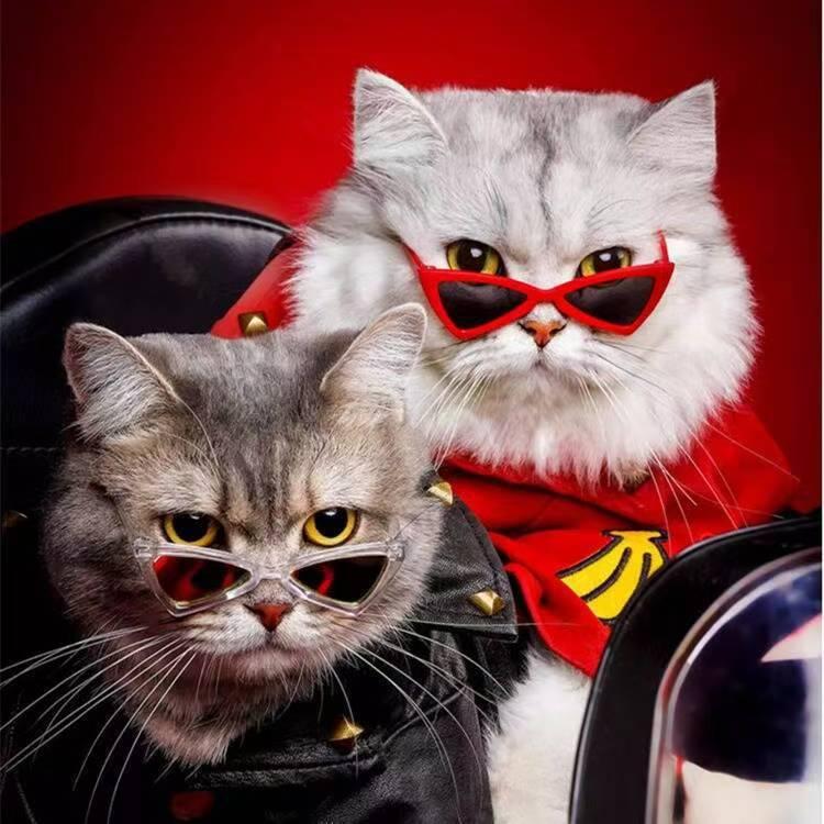 Love Styling Cat Glasses Decoration Dog Sunglasses Pet Accessories Personalized Pet Triangle Cat Glasses Accessories