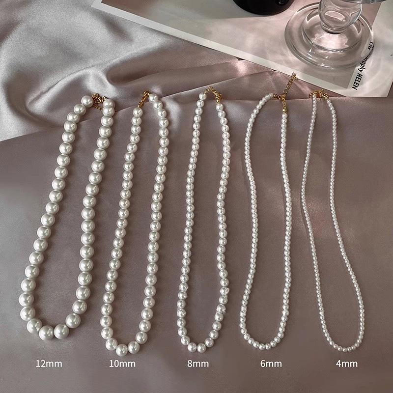 Retro French Pearl Necklace for Women, Versatile Niche Temperament, Beaded Clavicle Chain, New Trendy Personalized Accessories Wholesale
