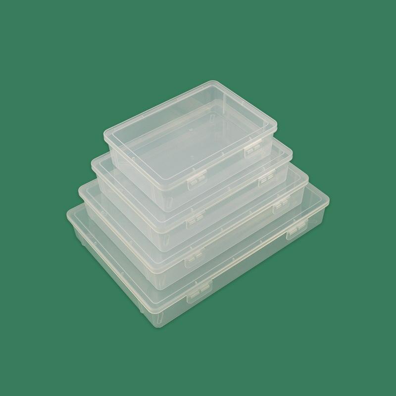 Rectangular plastic box transparent empty box electronic jewelry components organizing storage box large storage box parts box