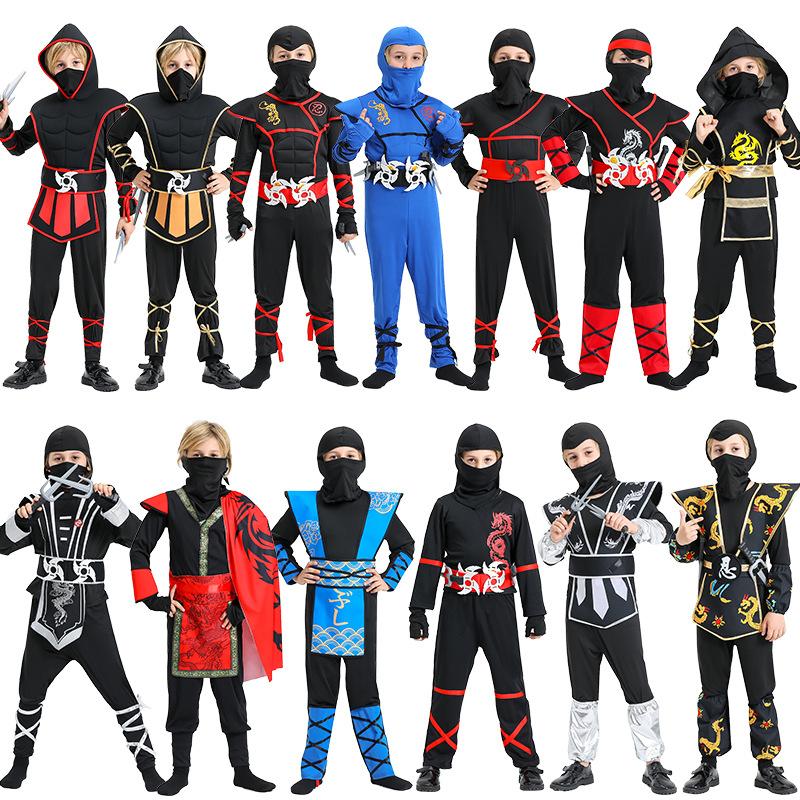Cross-Border Cosplay Halloween Children's Ninja Costumes Ninja Outfit Role-Playing Costumes Performance Costumes Cross-Border