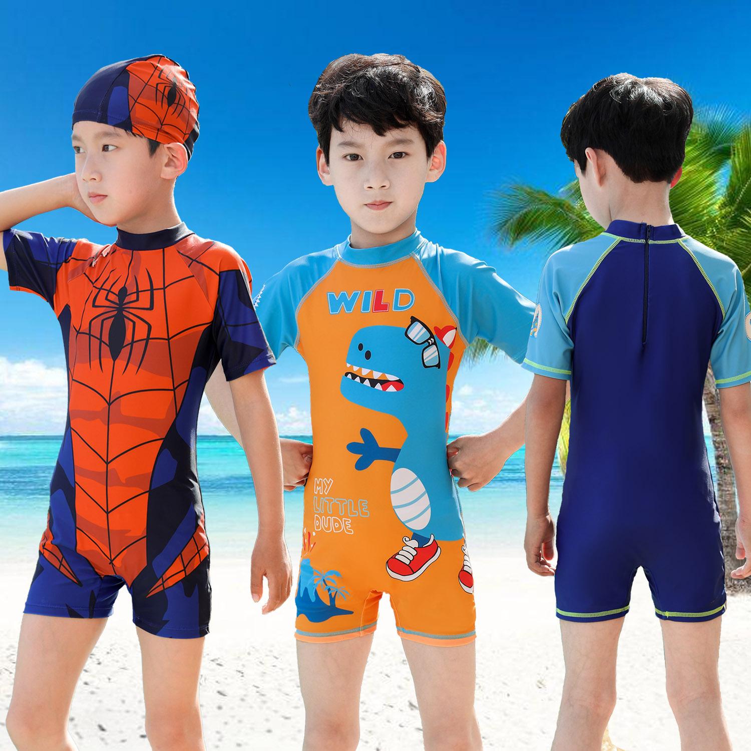 New Children's Swimsuit Boy's one-piece baby quick-drying swimsuit for large children and boys swimming trunks for small children's hot spring swimsuit