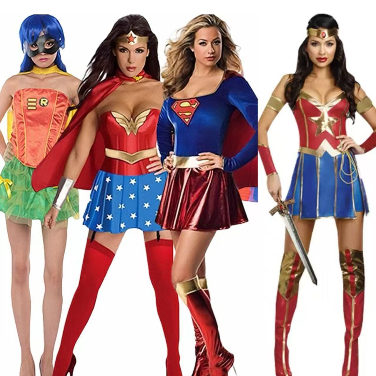 Hero Wonder Woman Costume Halloween Costume Leather Cosplay Adult Two-Dimensional Clothing for Women