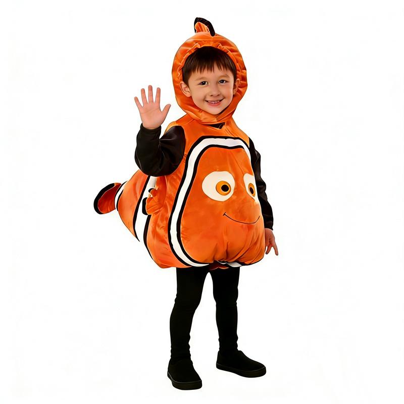 Nemo Clownfish Costume Anime Finding Nemo Yellow Fish Role-Playing Halloween Party Performance Costume Nemo