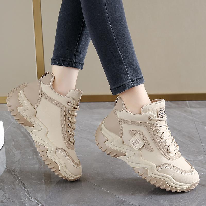 Autumn 2024 New Torre Shoes Female Student Sports Running Shoes Ins Korean Casual High-top 1303