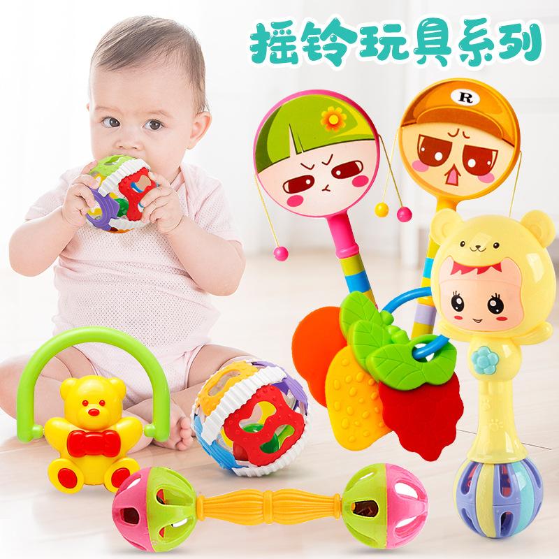 Baby Toys 0 to 6 Months Old, Hand-Held Rattles, Baby Hand-Held Bells, Rattles, Educational Early Education Soothing Toys