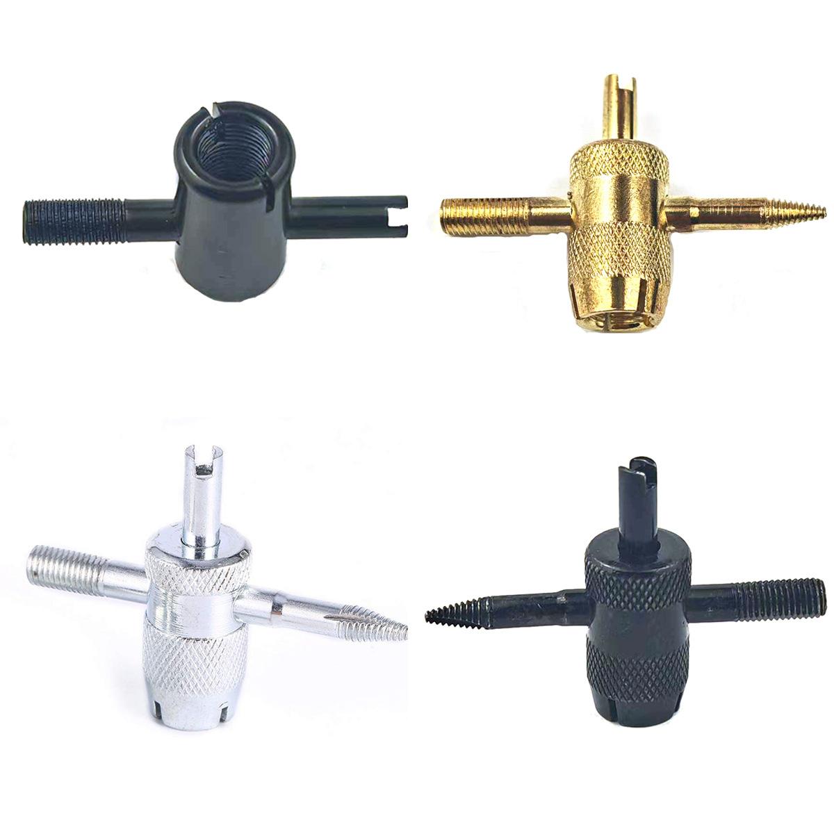 Four-In-One Key Deflation Switch Hardware Tool Car Tire Repair Tool Set Valve Core Screwdriver Wrench