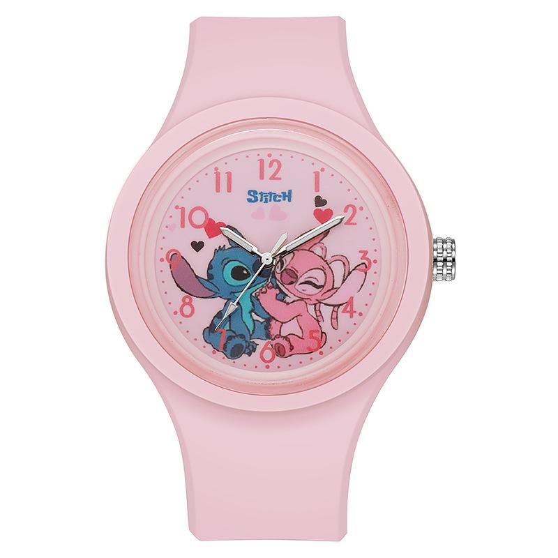 Ready Stock Wholesale Dropshipping Cartoon Children's Watches Round Silicone Middle School Student Watches Trendy Watches Women's High-Value Watches