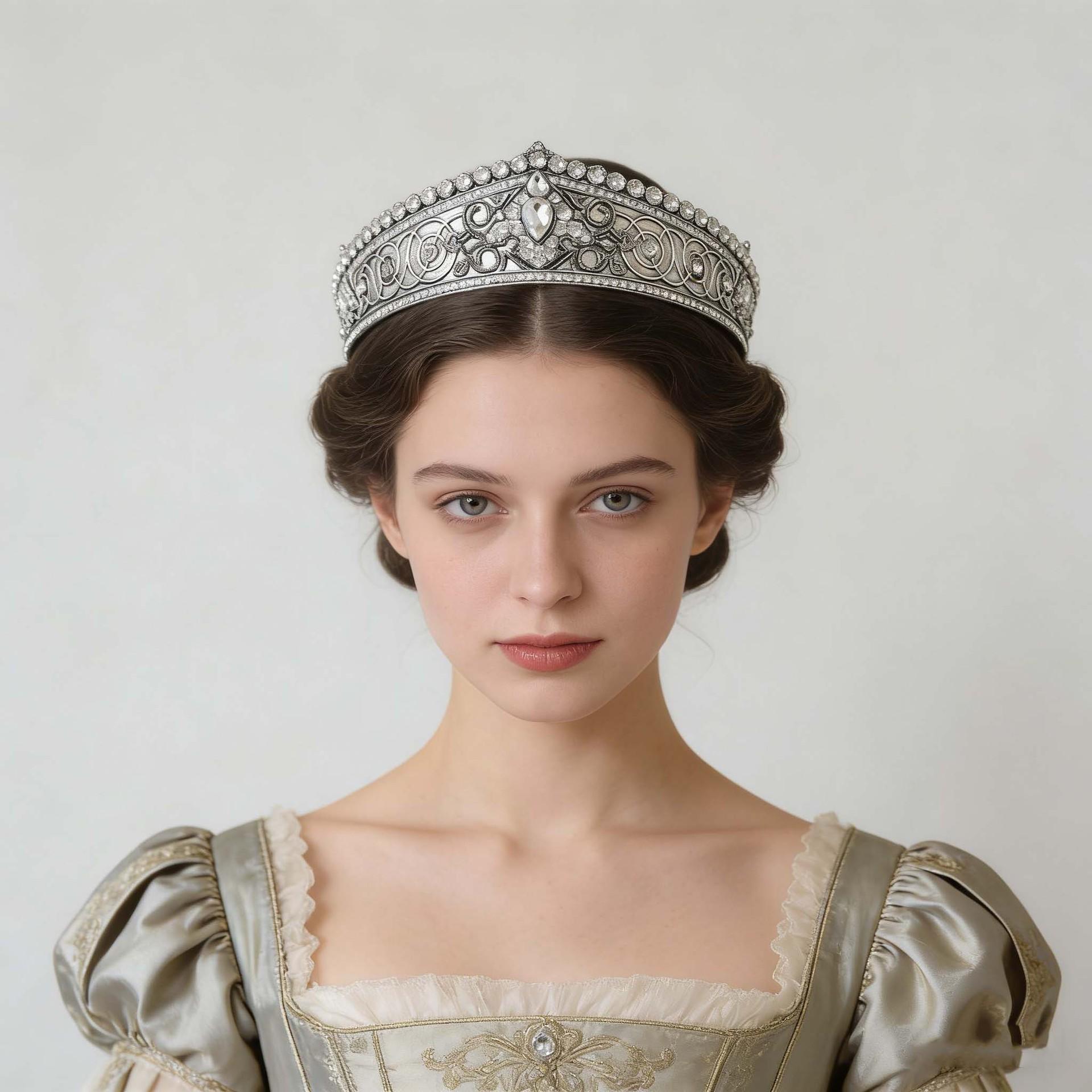 Retro Palace-Style Bridal Crown Headpiece, European and American Fashion Queen Crown Hair Accessory, Party and Ball Carnival Accessory