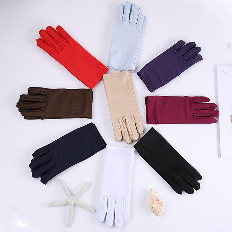 Spandex Gloves for Men and Women for Driving, Jewelry, Dance, Spring and Autumn Sun Protection, Etiquette, Dancing, Flag-Raising, Sun Protection Gloves for Summer