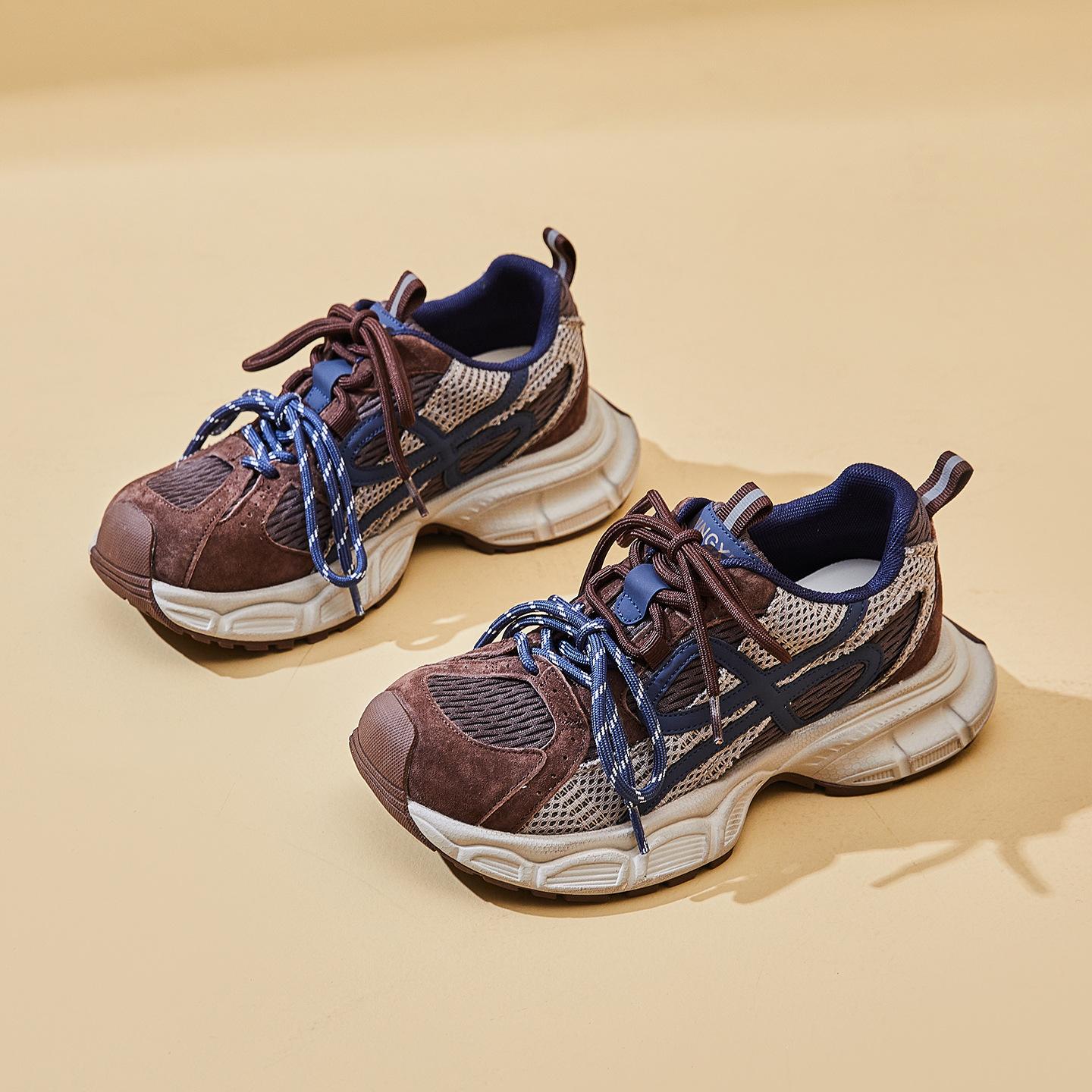 European Influencer Dad Shoes for Women Ins Trend 2025 Autumn New Korean Fashion Trendy Thick-Soled Sneakers