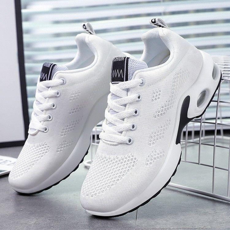 Women's Large Size Sneakers, Cross-Border Dropshipping, Thick-Soled Air-Cushion Running Shoes, Soft-Soled Shoes That Don'T Tire the Feet, Versatile Mesh Shoes