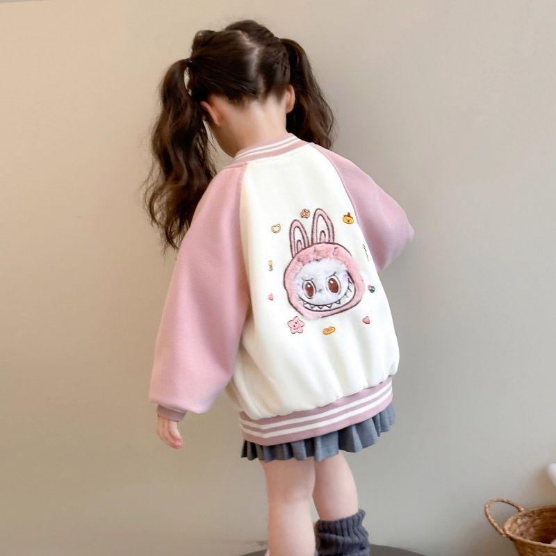 Girls' Fashion Jacket Spring and Autumn Stylish Baby Girl Baseball Jacket Children's Outerwear New Trendy