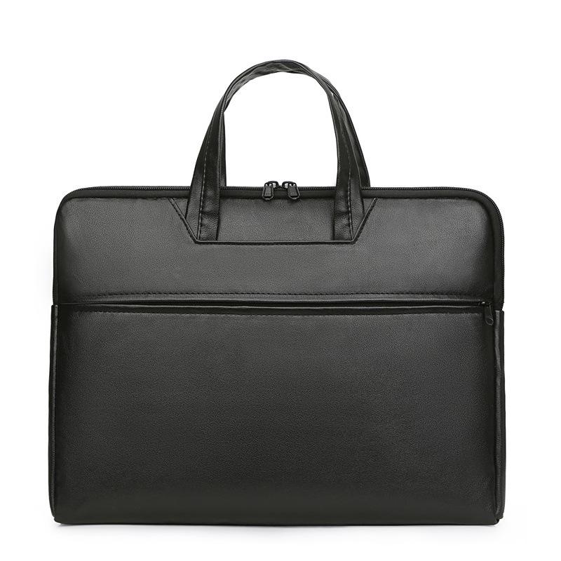 Factory wholesale simple solid color laptop bag flat liner bag handbag slung men's and women's briefcase
