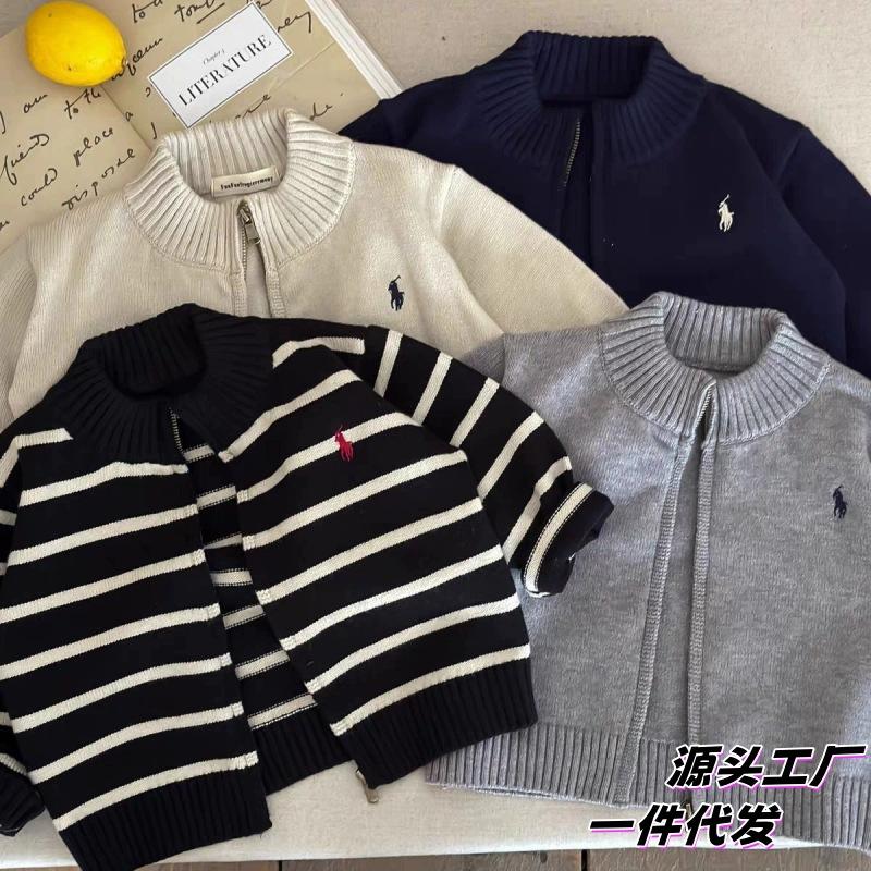 Cross-Border Children's A-Class Sweater Jacket 2026 Spring and Autumn Korean Style Cardigan Knit Top for Small and Medium-Sized Children, Boys and Girls