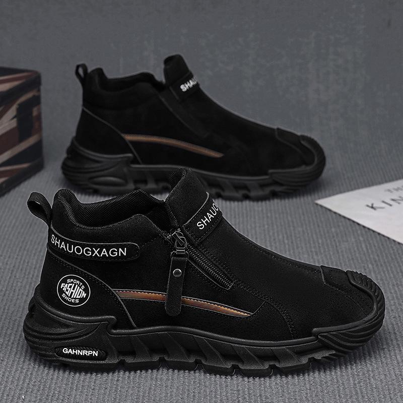 Sports Shoes 2025 Men's Shoes Autumn and Winter New High-Top Casual Fashion Versatile Trendy Men's Labor Protection Shoes