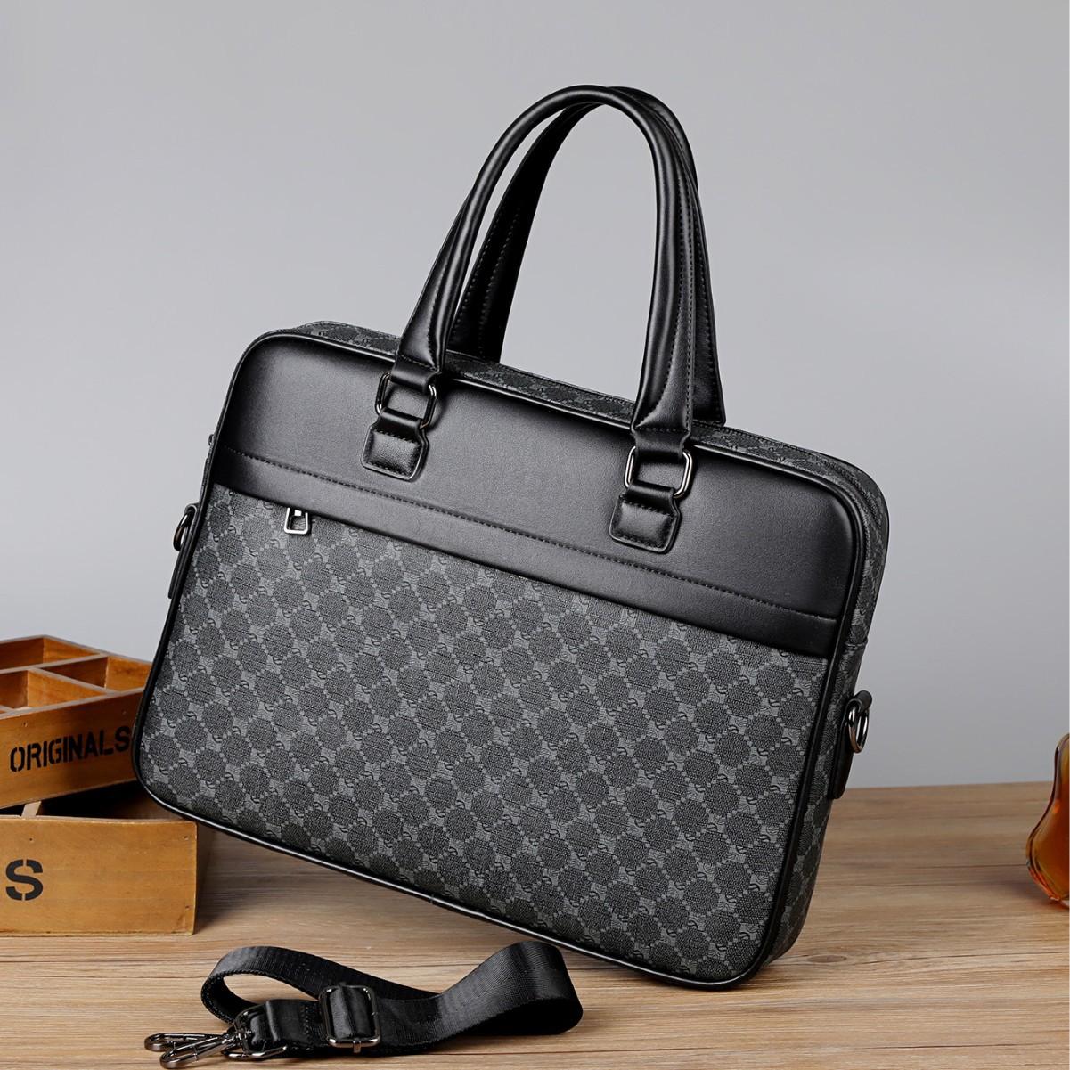Sh225 New Cross-Border Men's Briefcase Business Commuter Shoulder Crossbody Bag Computer Handbag Manufacturer Cross-Border