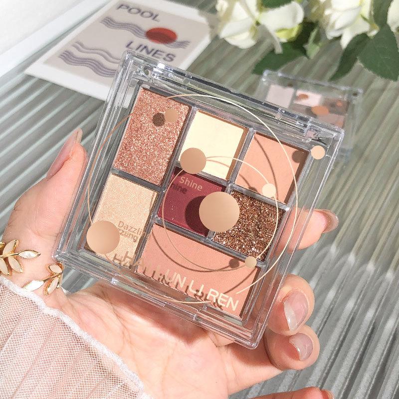 Helen Beauty Seven-color Plate Multi-use Eyeshadow Matte Pearlescent Sequin Mashed Potato Makeup Cross-border Eyeshadow Plate