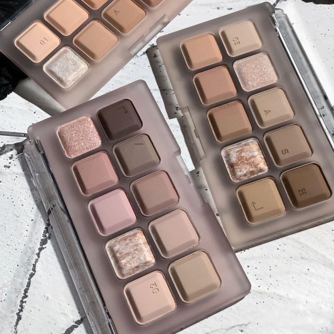 JADED Jiada keyboard ten-color eye shadow plate pearlescent matte cold tone gray brown milk coffee plate multi-purpose niche eye shadow