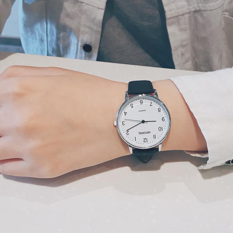 Exam-Specific Quartz Children's Watch for Junior High School and High School Students Korean Version Trendy Simple Casual Ultra-Thin Male and Female Couples