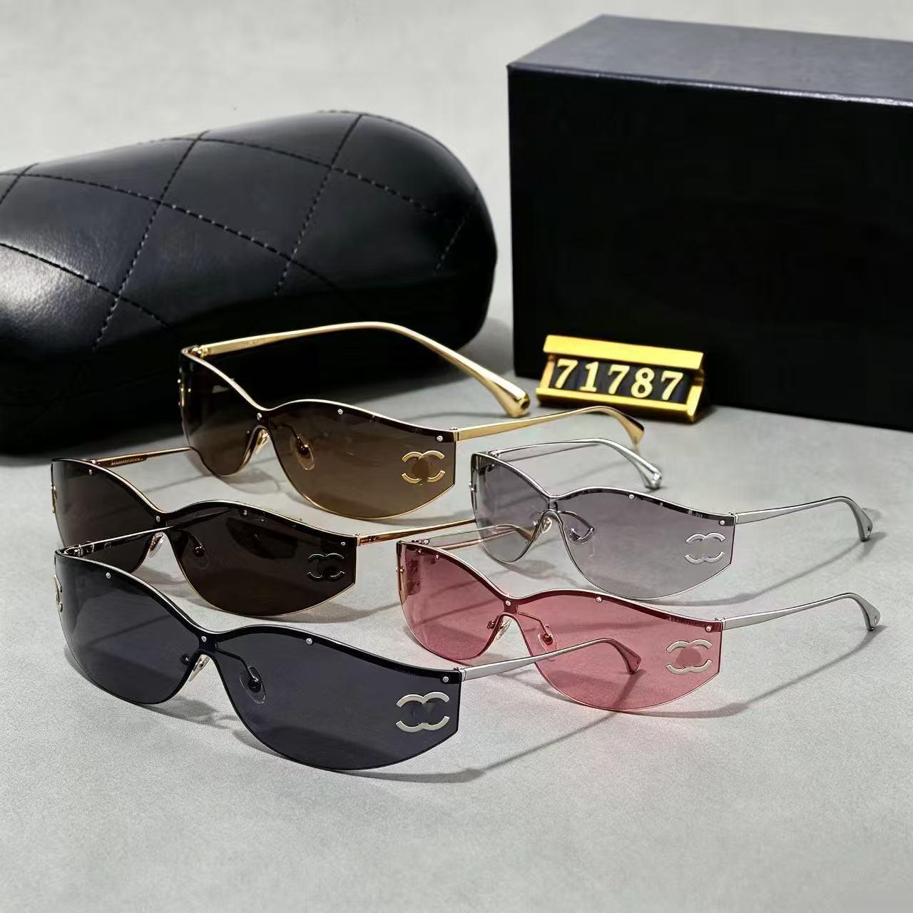 New CH71787 sunglasses from the Chanel-inspired 26C series, a high-end, semi-rimmed, retro-style pair, just like the ones worn by celebrities