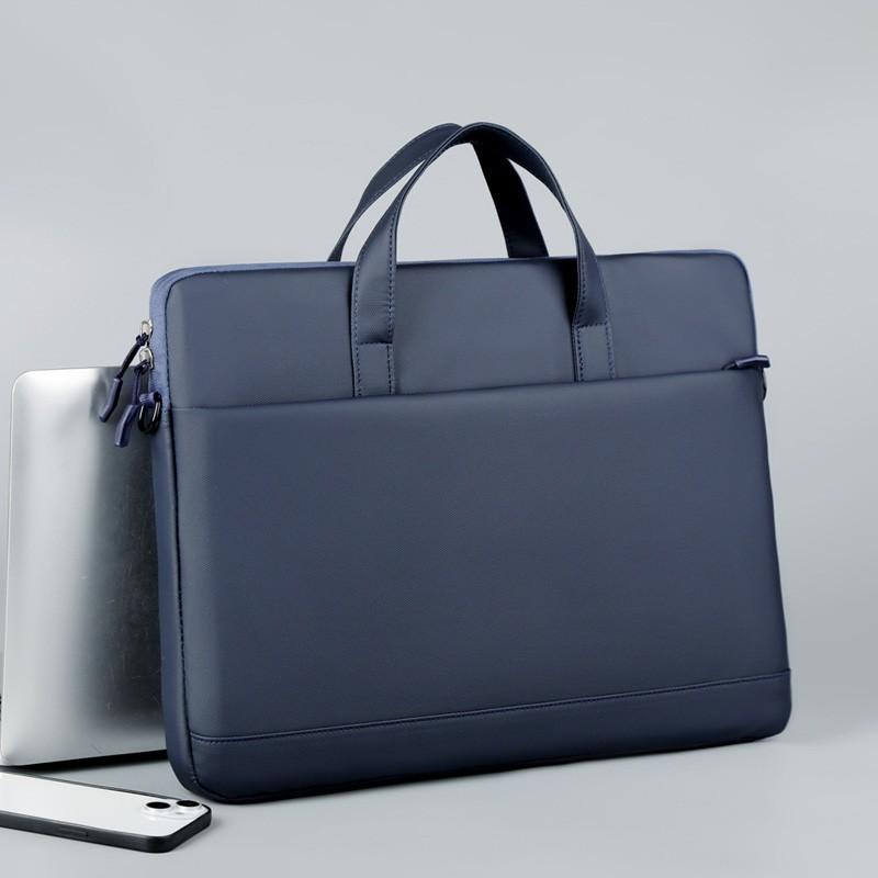 Cross-Border New Laptop Bag, Business Commuting, Water-Repellent, Wear-Resistant, Solid Color Handbag, High-End Simple Storage Bag
