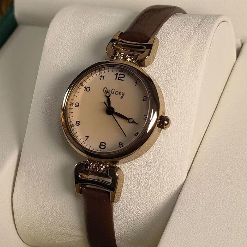Retro Test Watch Women's Student Ins High-value Light Luxury British Fragrance Small Dial Women's Quartz Watch