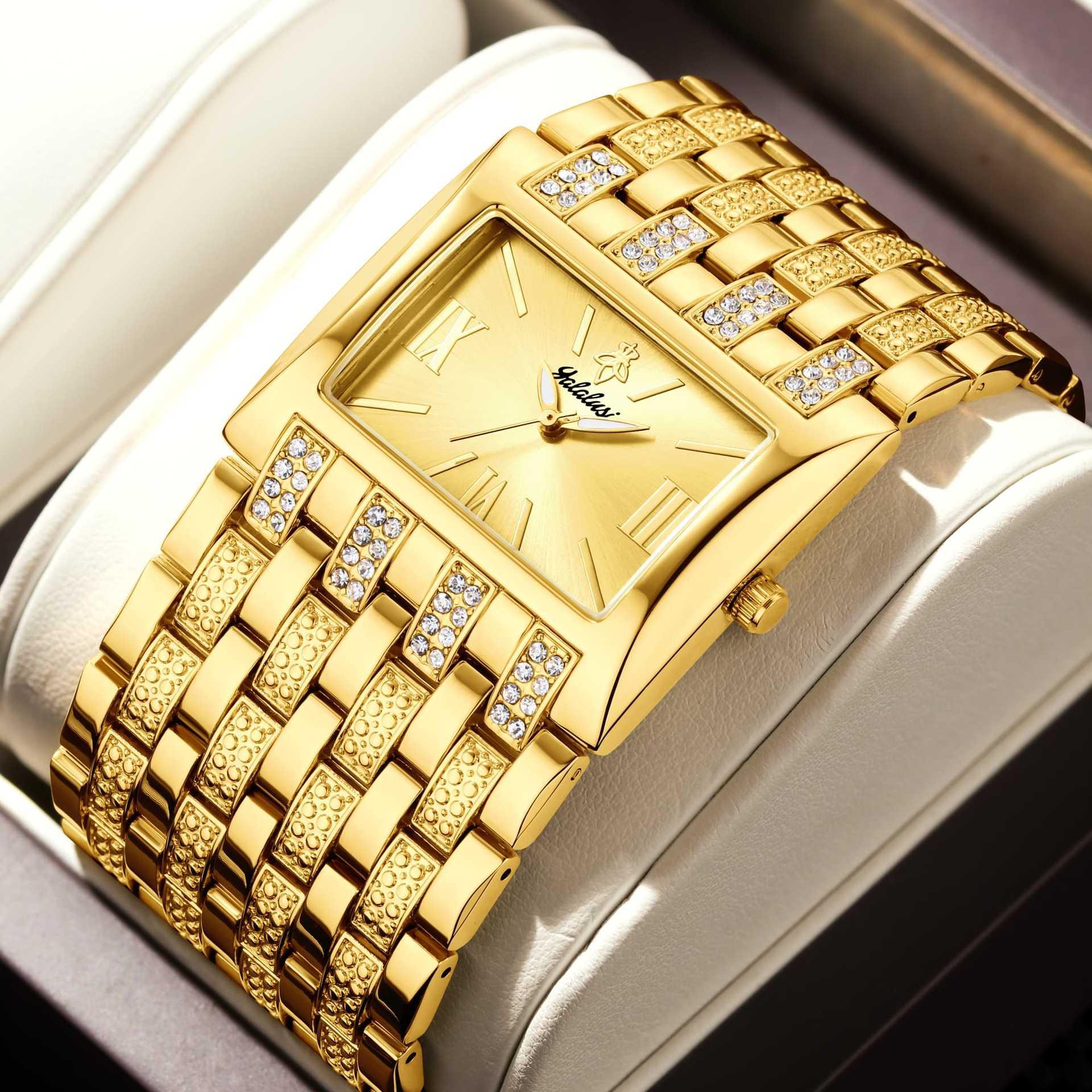 Yalalusi Square Dial Women's Watch Luxury Women's Watch with Diamond Chain Strap Watch Foreign Trade Cross-Border Women's Watch