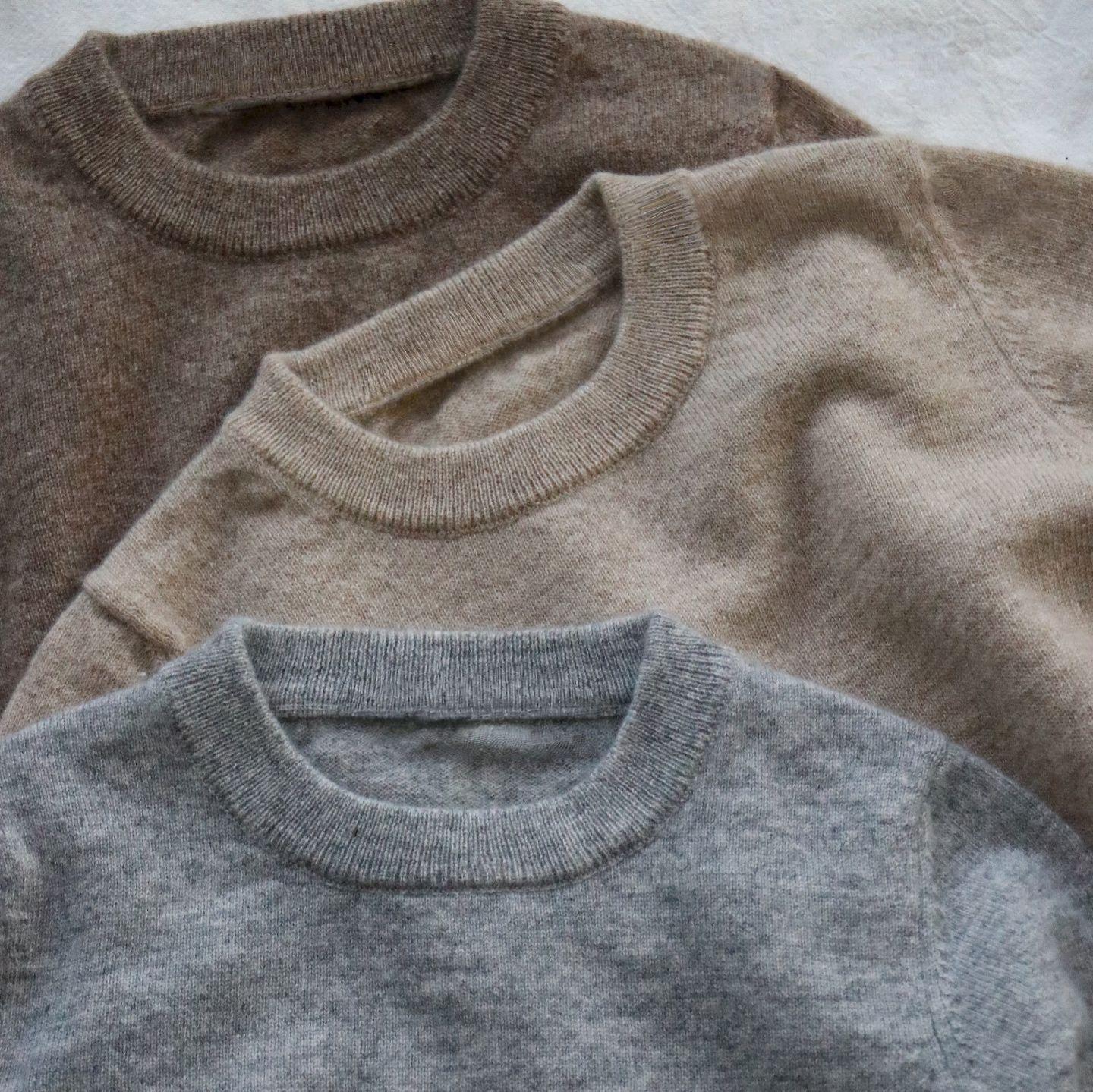 Children's Woolen Knitwears Autumn and Winter Korean Style Pullover Knitwears for Boys and Girls Baby Round Neck Pure Color Inner Knitwears