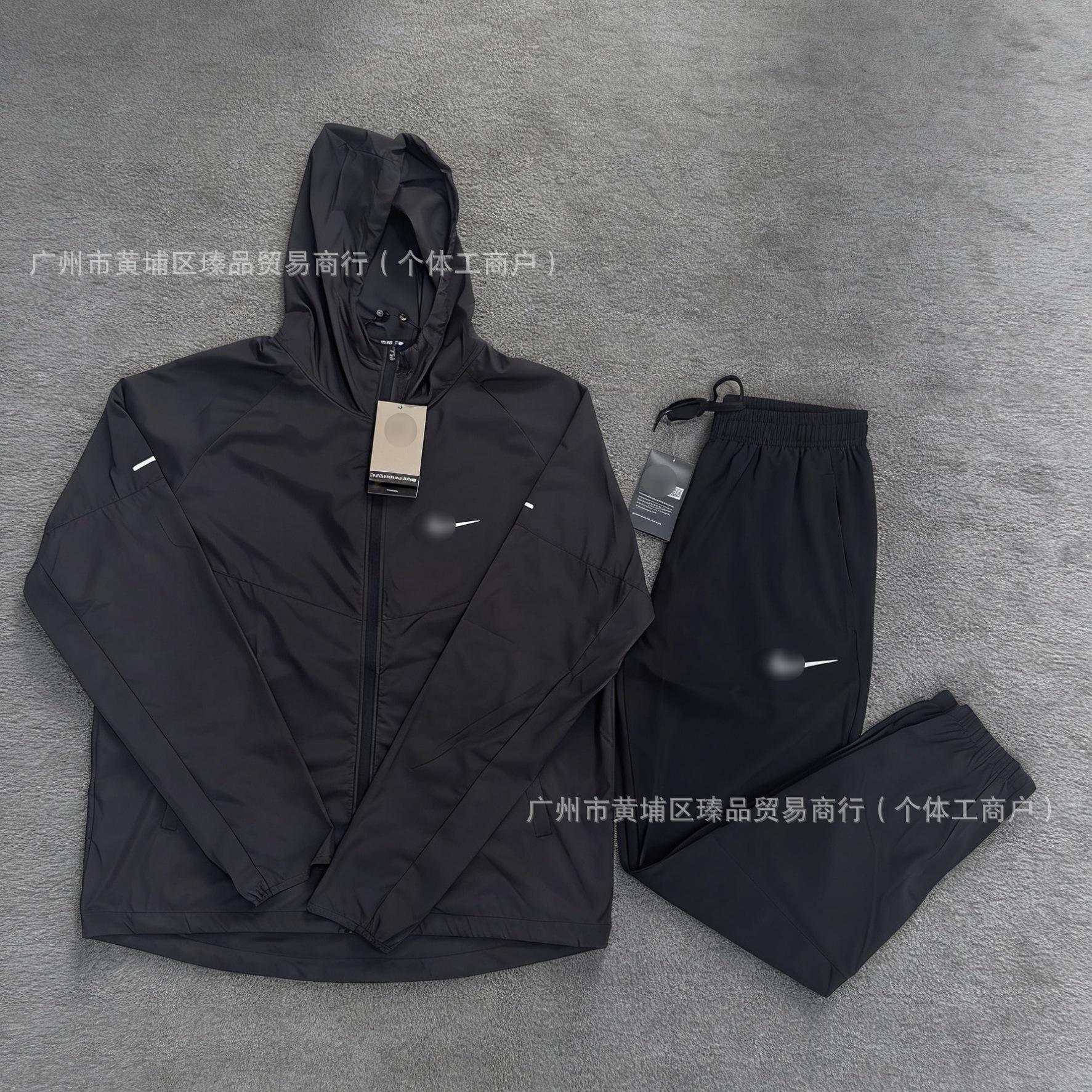 Cross-Border In-Stock Summer Men's Lightweight Breathable Quick-Dry Jacket Windproof Sports Running Reflective Casual Quick-Dry Jacket