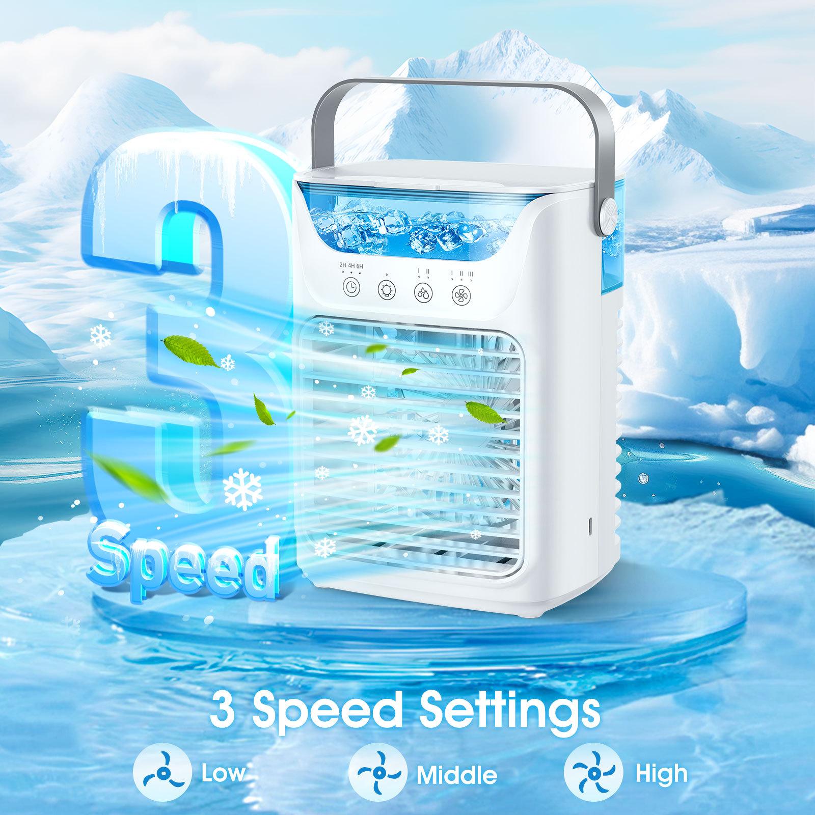 Amazon New Desktop Cooling Fan USB Office Home Desktop Spray Water Cooling Fan Mini Air Conditioning Fan