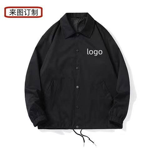 Spring and Autumn Jacket Men's New Cross-Border Lapel Loose Casual Men's Clothing Can Come with Logo Men's Coach Jacket
